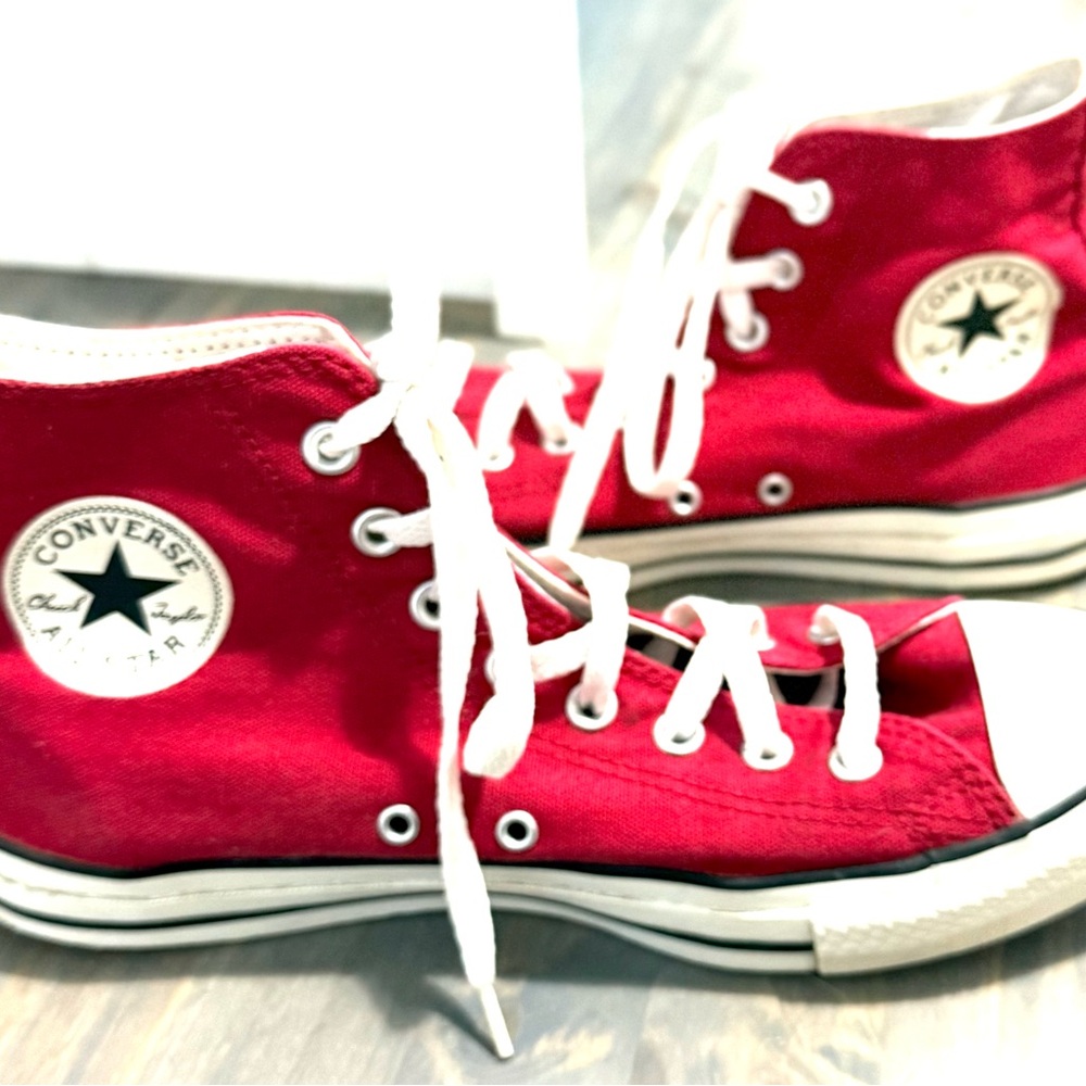 Converse Red Canvas High-Tops